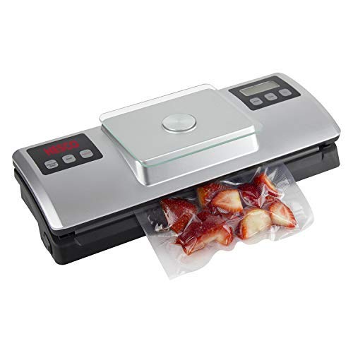 Nesco Vss 01 Automatic Food Vacuum Sealer With Digital Scale And Bag Starter Kit, Silver